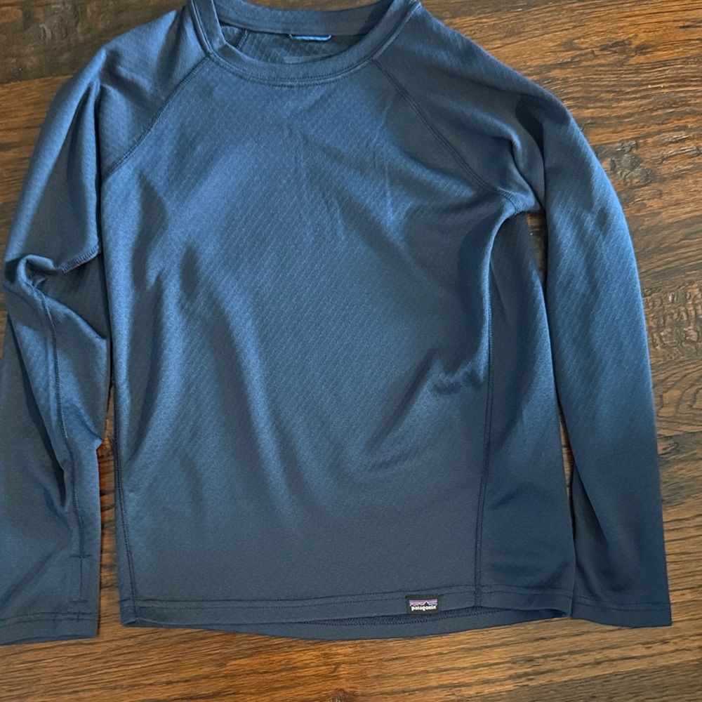 Patagonia Kids Long Sleeve Capilene Baselayer Shirt - Navy